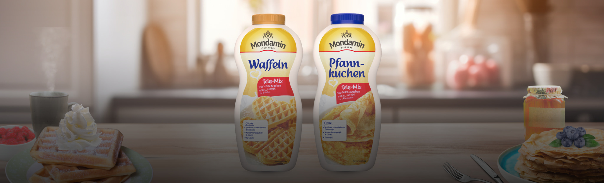 Pfannkuchen und Waffelteigmix