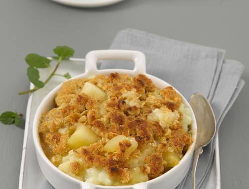 Apfel-Milchreis-Crumble