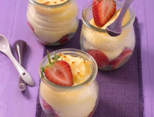 Käse-Erdbeer-Kuchen im Glas