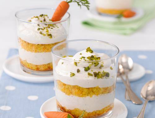 Karottenkuchen im Glas