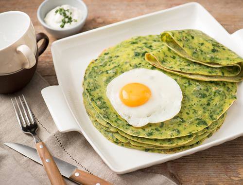 Spinatpfannkuchen