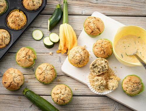 Zucchini-Haselnuss-Muffins