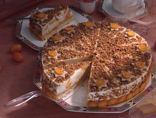 Kumquats-Joghurttorte mit Marzipan