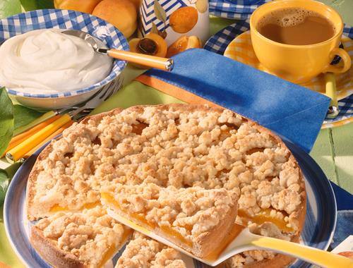 Aprikosenkuchen mit Streuseln