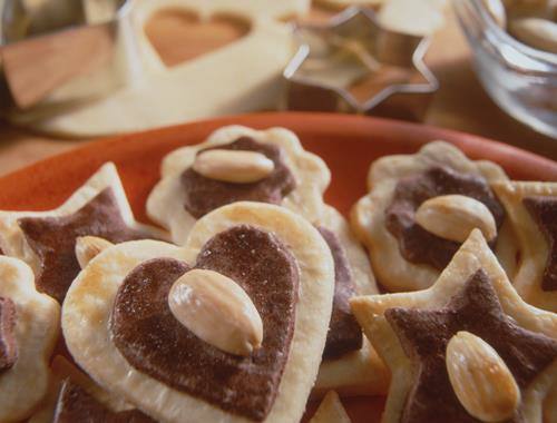 Weihnachtsplätzchen Schwarz-Weiß