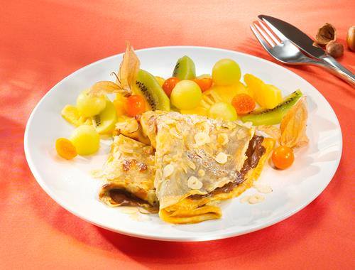 Pfannkuchen mit Nuss-Nougat-Creme