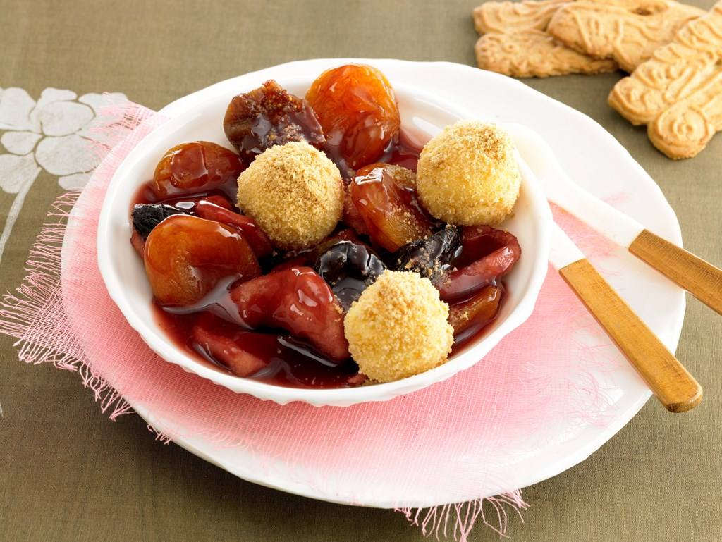 Spekulatius-Klöße zu Backobst  Rezept - Rezept &amp; Bild