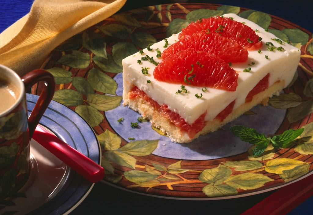 Joghurt-Grapefruit-Schnitten Rezept - Rezept &amp; Bild