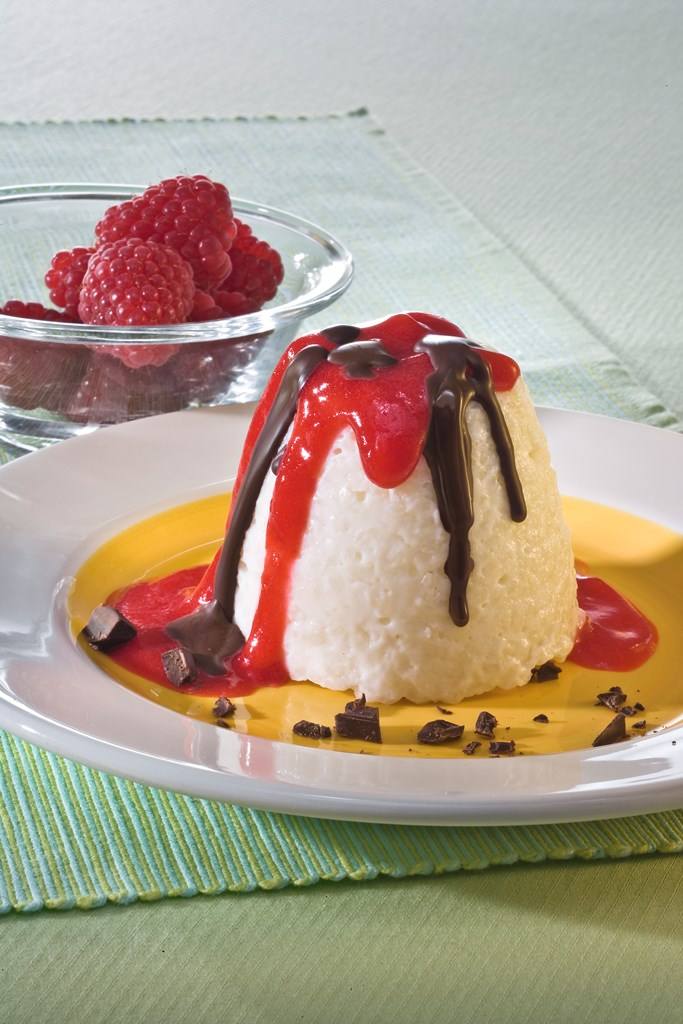 Milchreis mit Himbeerpüree Rezept - Rezept & Bild