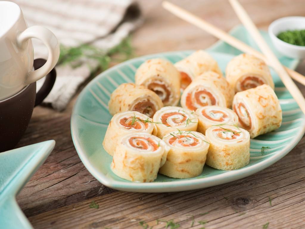 Pfannkuchen mit Lachs Rezept - Rezept &amp; Bild