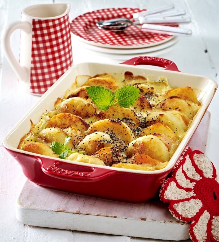 Süßer Knödelauflauf mit Aprikosen Rezept - Rezept & Bild