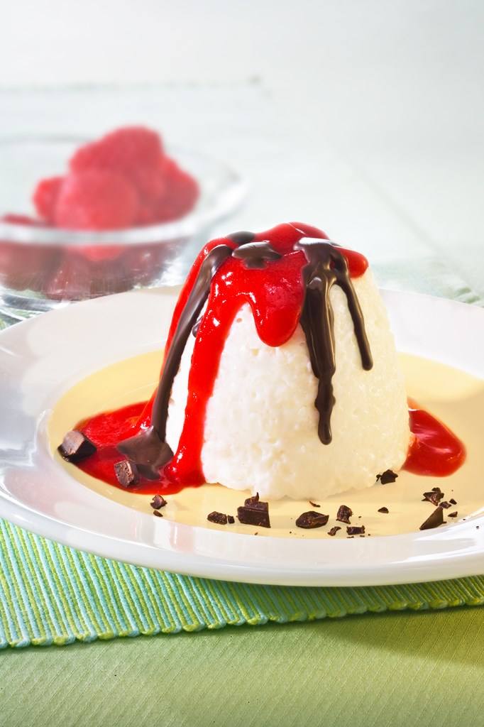 Himbeer-Milchreis-Vulkan Rezept - Rezept &amp; Bild