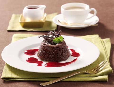 Feine Schokoküchlein mit Himbeermark