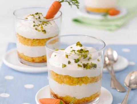 Karottenkuchen im Glas