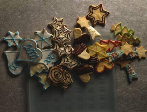 Bunt verzierte Plätzchen