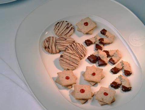 Lebkuchen-Plätzchen mit Preiselbeeren