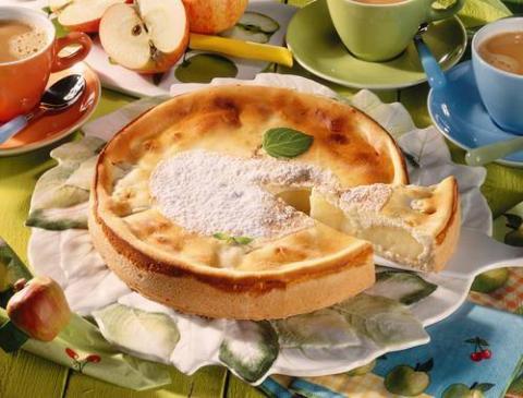 Apfelkuchen mit Quarkguss
