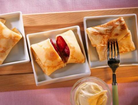 Fruchtpäckchen mit Karamellcreme