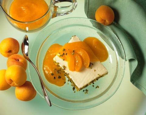 Vanillequarkschnitten mit Aprikosenmark Rezept - Rezept & Bild